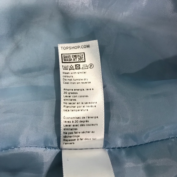 Topshop Quilted Heart Navy Mini Skirt Size 8 - Picture 8 of 8